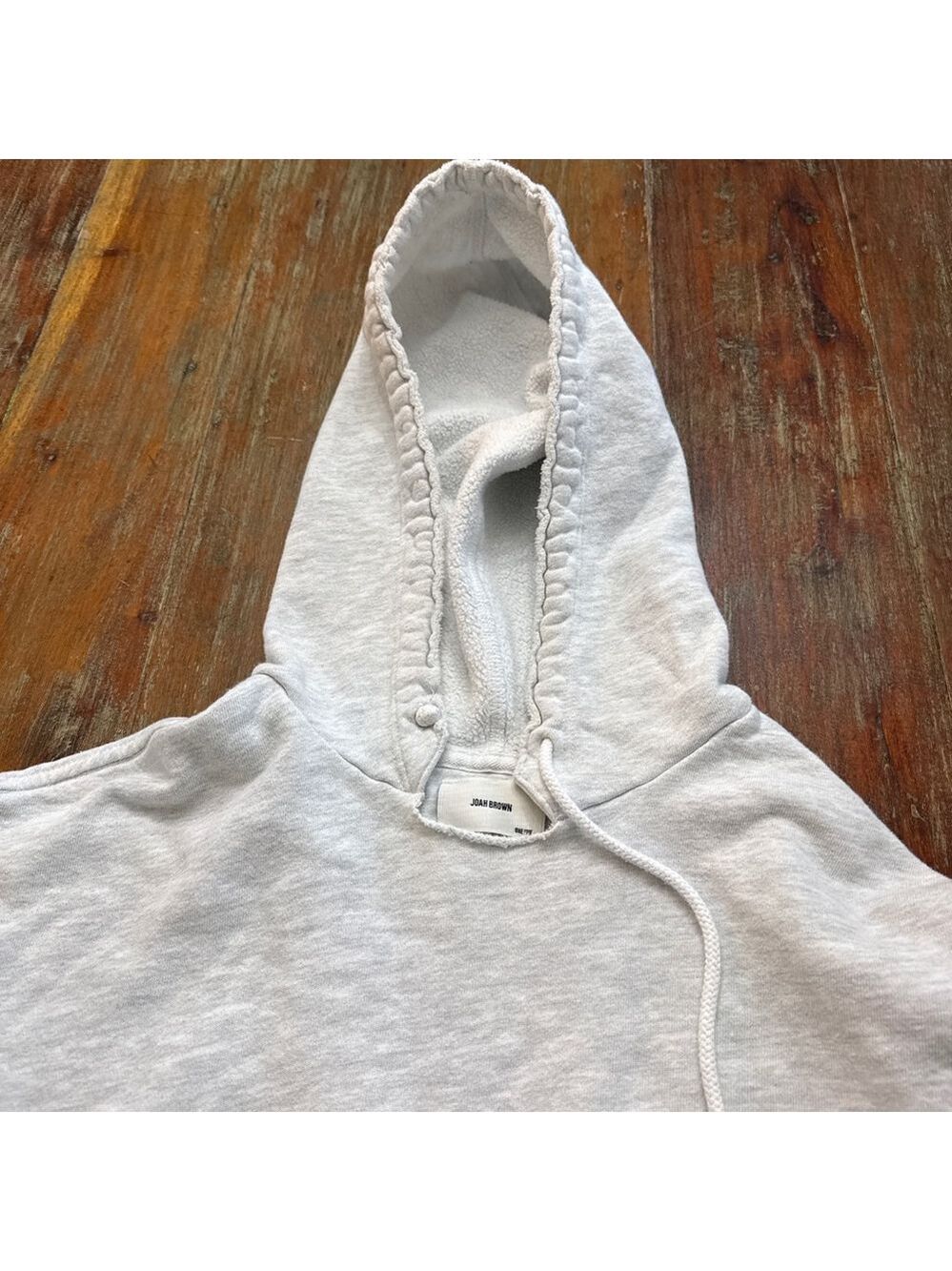 JOAH BROWN Pearl Grey French Terry Lounge Set Cropped Hoodie Joggers - Picture 3 of 16